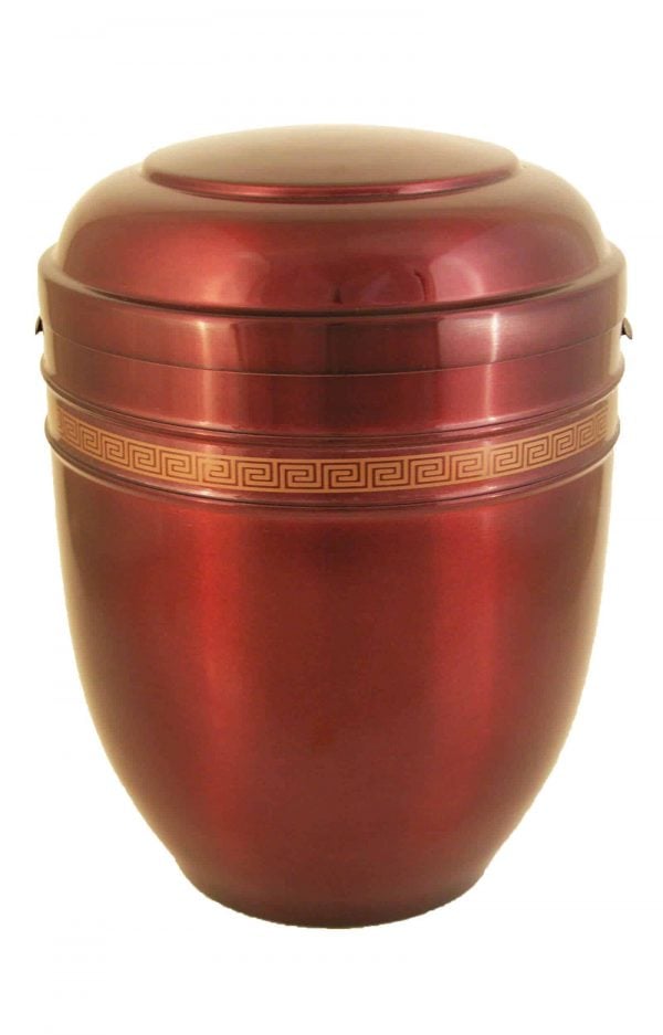 Metallurne Metall Urne ✓ rot gold glänzende Urnen kaufen ➥
