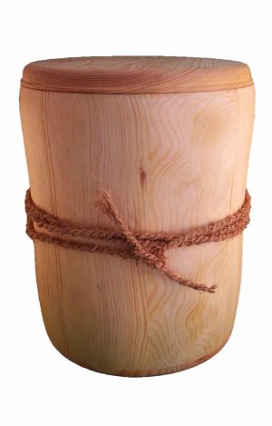 geölt Holzurne Urnen kaufen rustikal Urne aus Holz