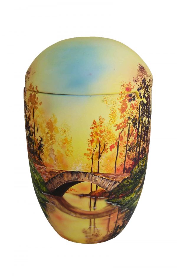 ✰✰✰✰✰ sea urn sunrise bridge forest yellow funeral urn on sale ✔