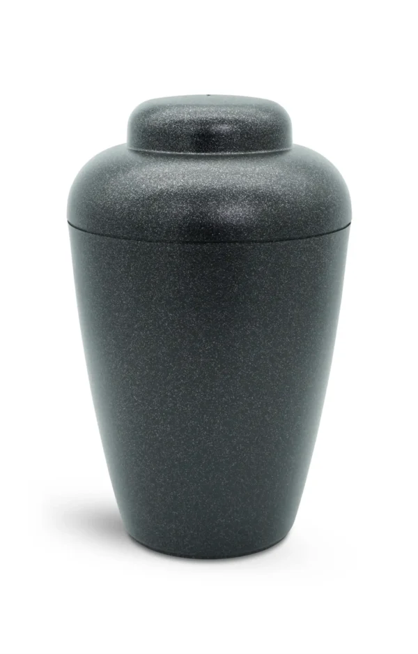 Bio Urne VALE schwarz mit silbernem Glitzer