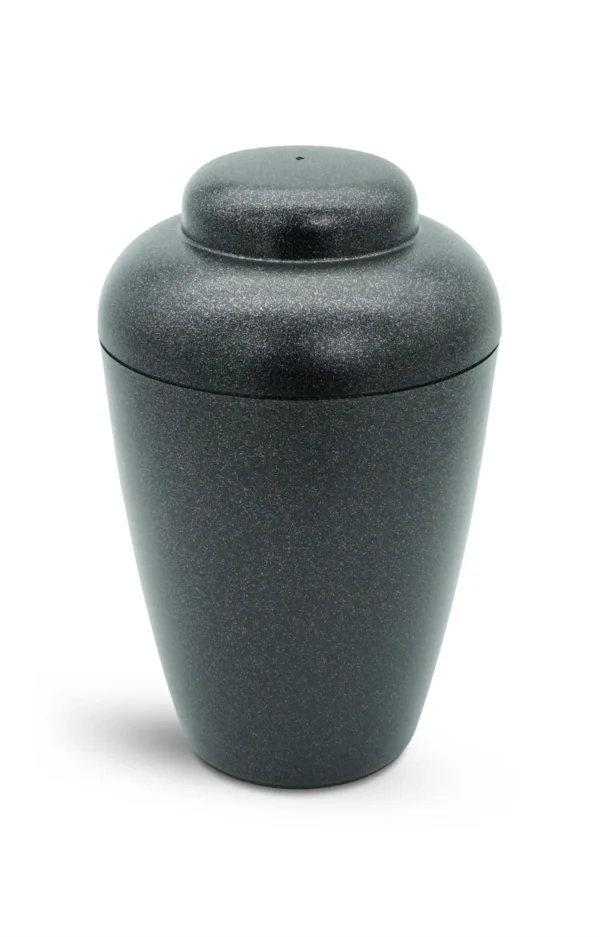Bio Urne VALE schwarz mit silbernem Glitzer