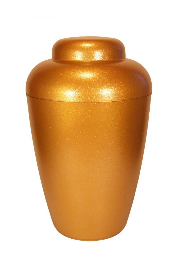 Goldene Bio Urne