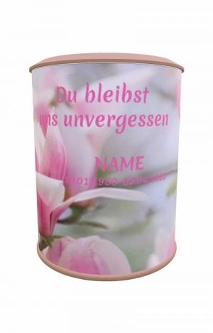 Personalisierbare Urne mit Magnolie