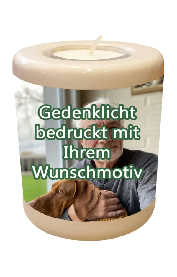 Gedenklicht personalisierbar mit Wunschfoto