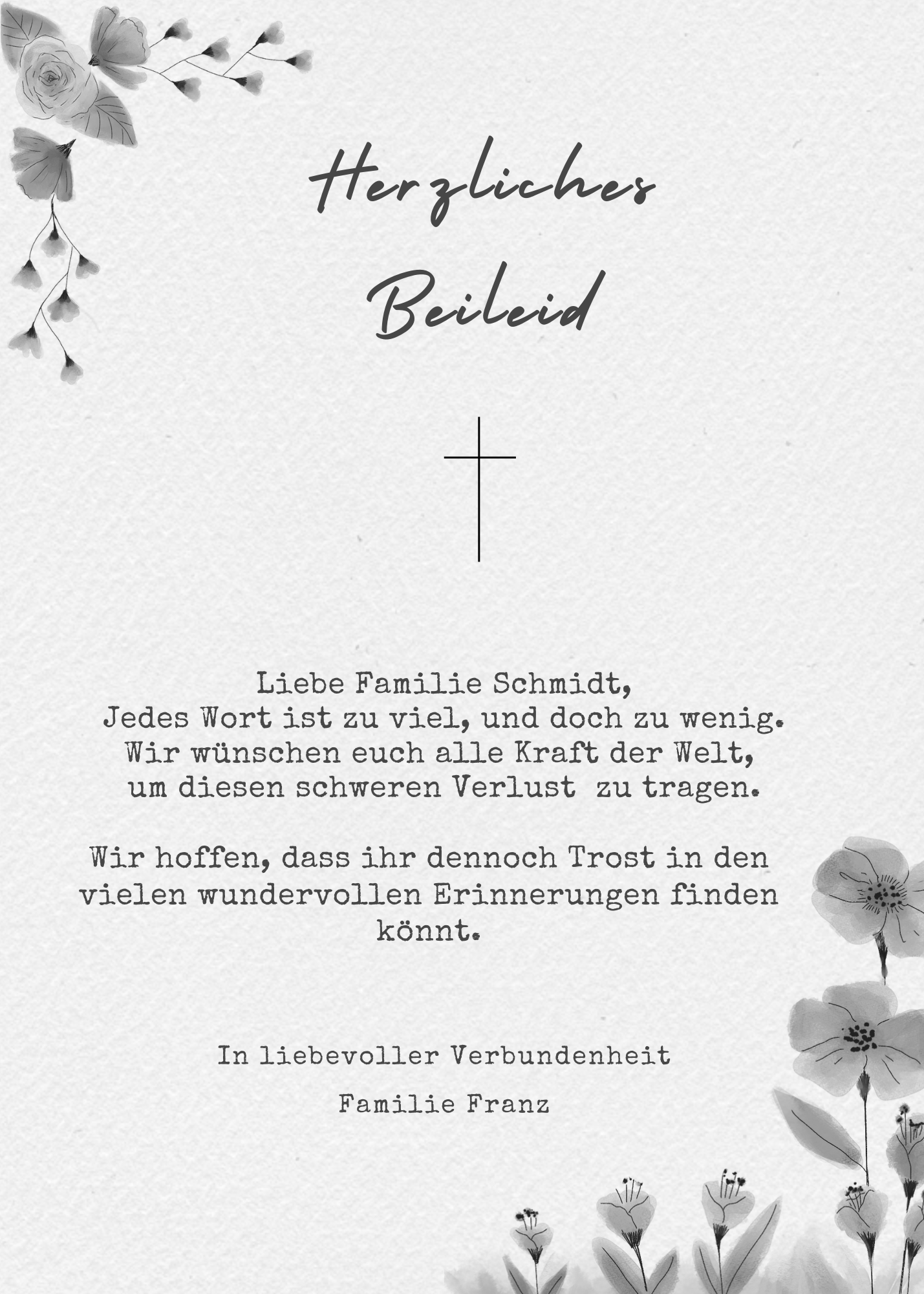 Wie schreibe ich eine Beileidskarte? Hilfreiche Vorlagen