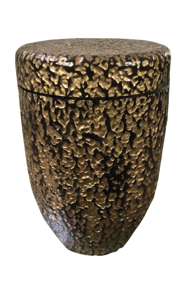 Seeurne mit Muschelkalk in Beige-gold-schwarz