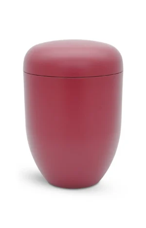 Bio Urne handbemalt weinrot