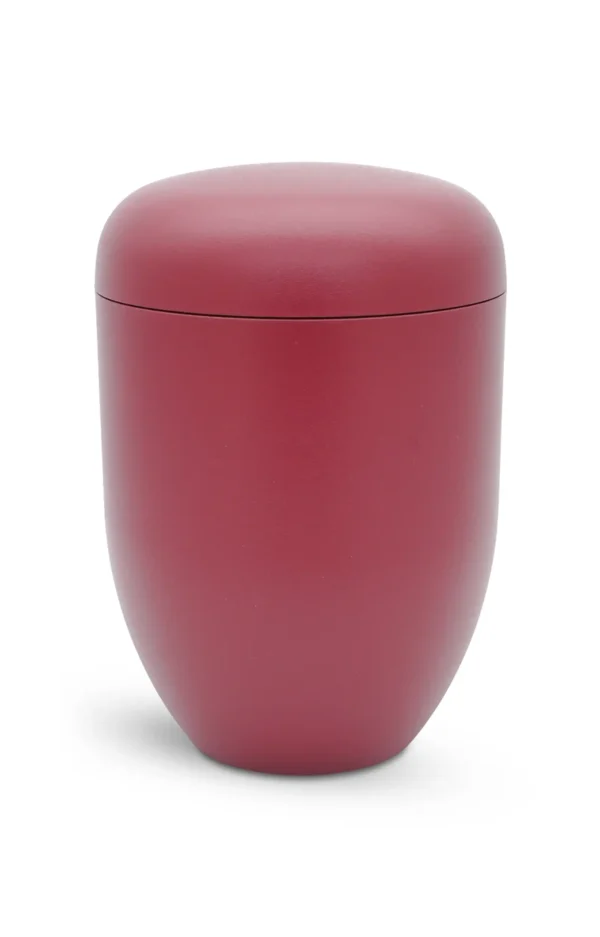 Bio Urne handbemalt weinrot