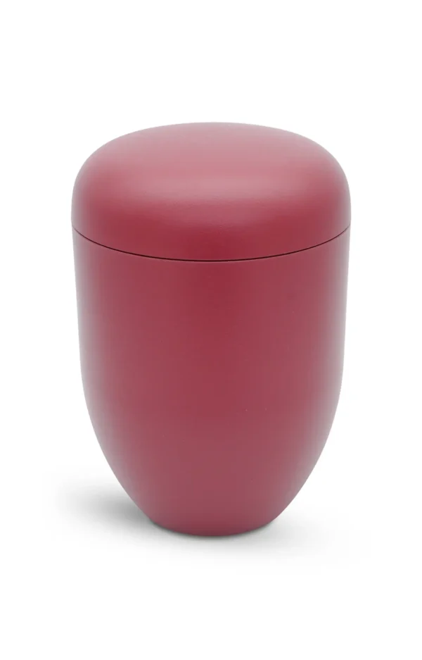 Bio Urne handbemalt weinrot