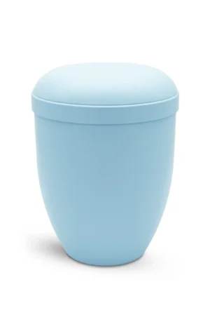 Bio Urne handbemalt hellblau