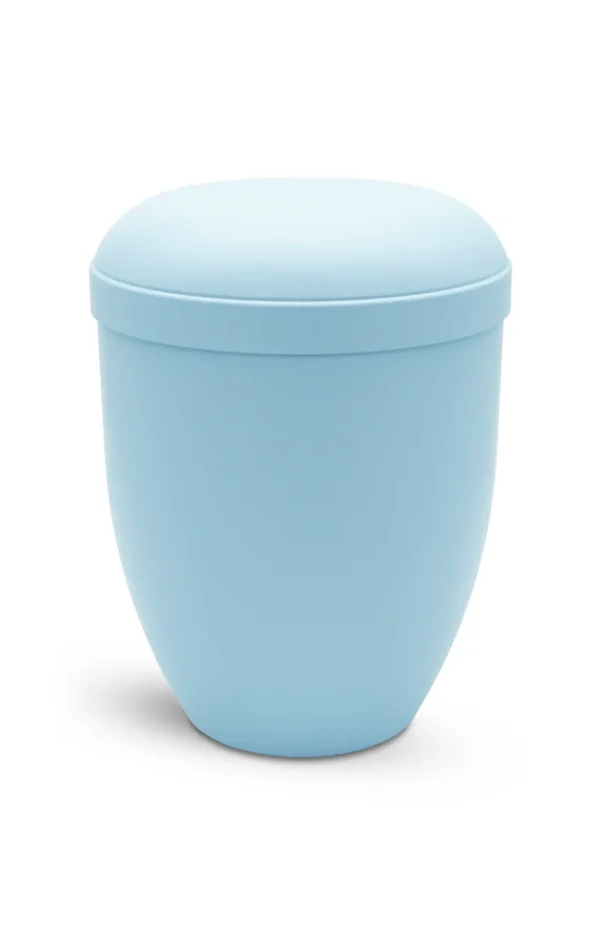 Bio Urne handbemalt hellblau