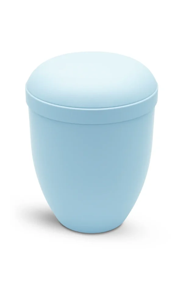 Bio Urne handbemalt hellblau