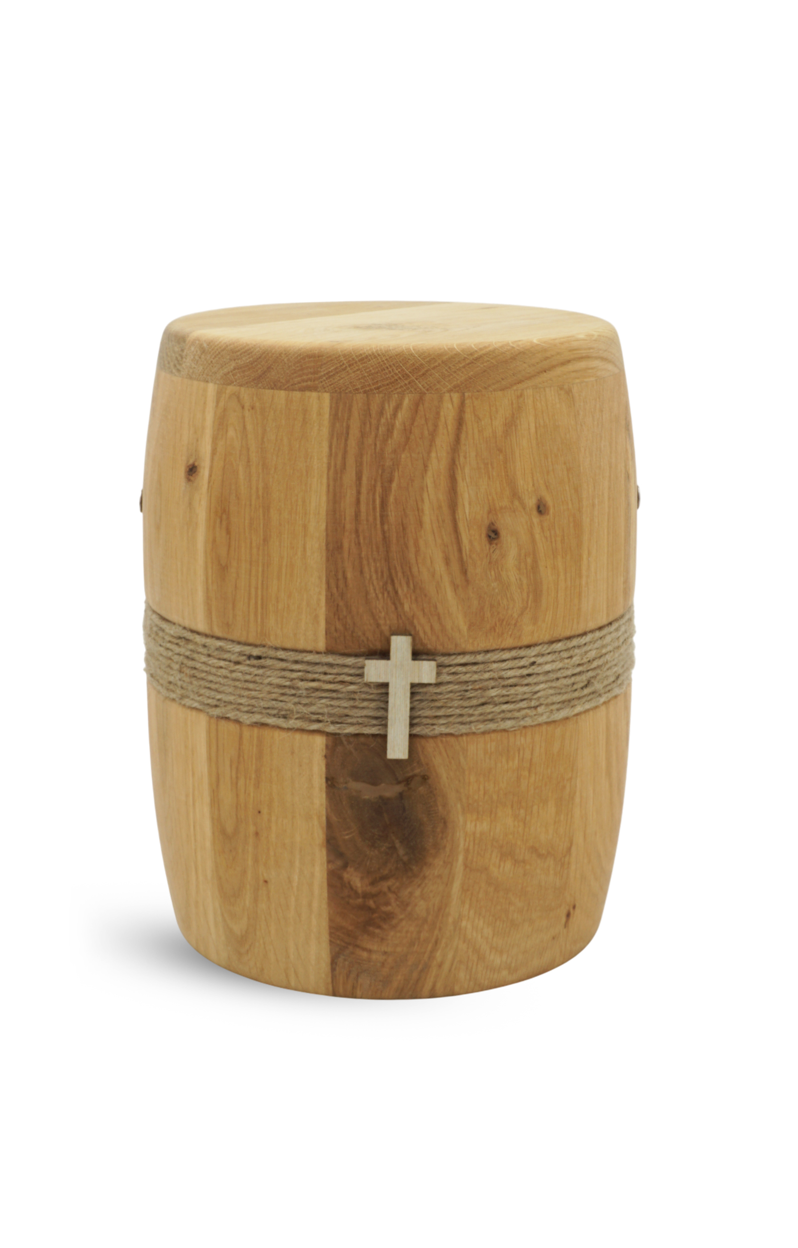 Urne aus Wildeichenholz - Kreuz